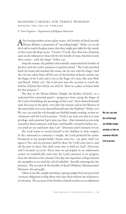 Mahonri`s Model for TeMple Worship - BYU