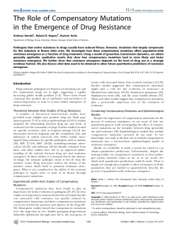 The Role of Compensatory Mutations in the Emergence of Drug