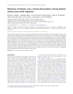 Behaviour of Atlantic cod, a marine fish predator
