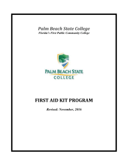 First Aid Kit Program - Palm Beach State College