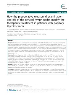 How the preoperative ultrasound examination and BFI of the cervical