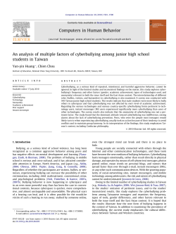 An analysis of multiple factors of cyberbullying among junior high