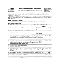 Application for Recognition of Exemption 02 I 26 /