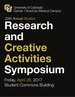 RaCAS Abstracts - University of Colorado Denver