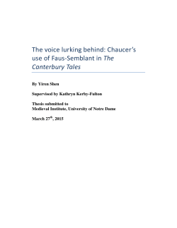 The voice lurking behind: Chaucer`s use of Faus