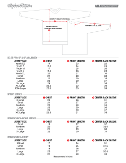Size Chart - Troy Lee Designs