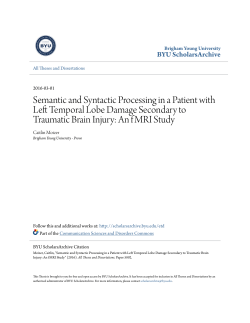 Semantic and Syntactic Processing in a Patient with Left Temporal