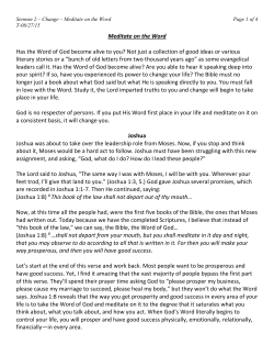 Meditate on the Word