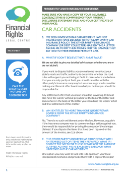 car accidents - Insurance Law Service