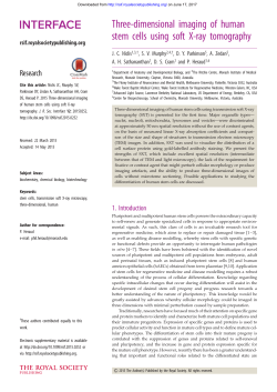Three-dimensional imaging of human stem cells using soft X