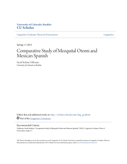 Comparative Study of Mezquital Otomi and Mexican Spanish