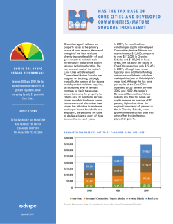 has the tax base of core cities and developed communities/mature