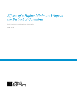 Effects of a Higher Minimum Wage in the District of