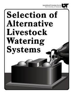 Selection of Alternative Livestock Watering Systems