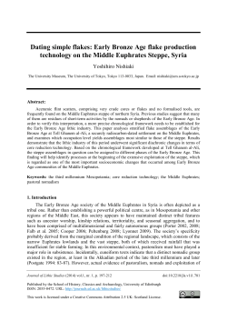 Dating simple flakes: Early Bronze Age flake production technology