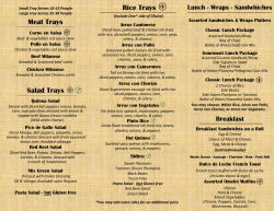 Catering Menu - Division Cafe
