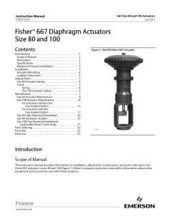 Fisher 667 Diaphragm Actuators Size 80 and 100