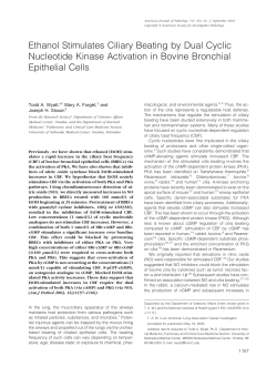 Ethanol Stimulates Ciliary Beating by Dual Cyclic