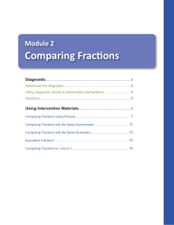 Comparing Fractions