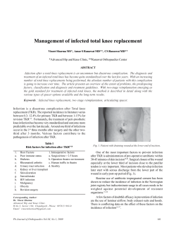 Management of infected total knee replacement