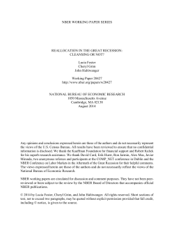 Reallocation in the Great Recession: Cleansing or Not?