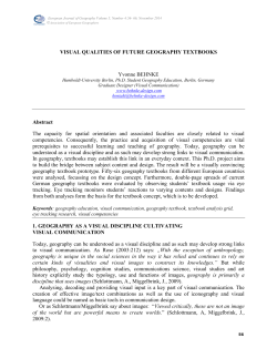 VISUAL QUALITIES OF FUTURE GEOGRAPHY TEXTBOOKS