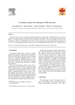 A runtime system for interactive Web services