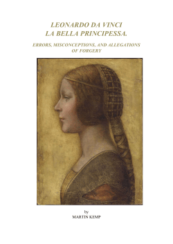 “Leonardo da Vinci La Bella Principessa: Errors, Misconceptions