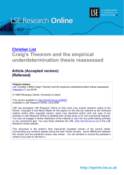 Craig`s Theorem and the empirical underdetermination thesis