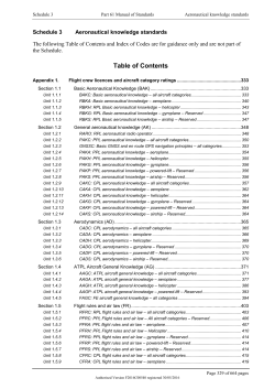 Table of Contents - Federal Register of Legislation