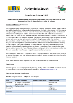October - Ashby U3A