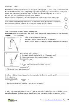Pulleys - Liacos Educational Media