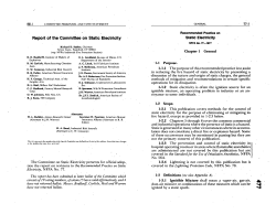 Report of the Committee on Static Electricity Static. Electricity