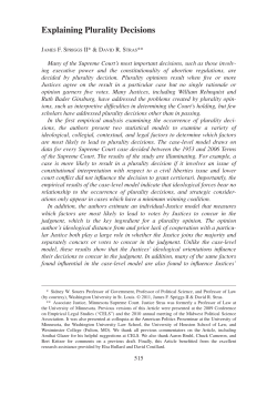 Explaining Plurality Decisions