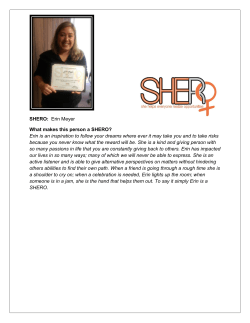 SHERO: Erin Meyer What makes this person a SHERO? Erin is an