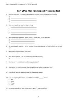 Mail Handling and Processing Quiz