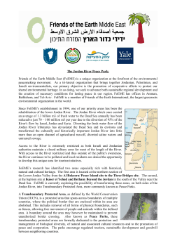 The Jordan River Peace Park: Friends of the Earth Middle East