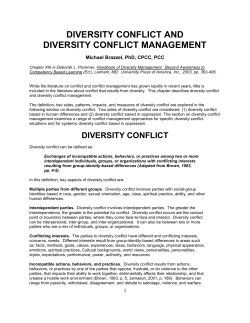 diversity conflict and diversity conflict management