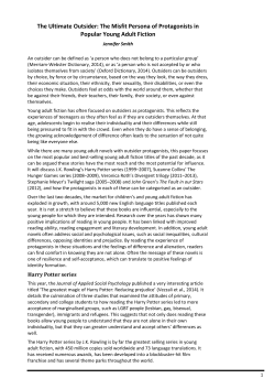 The Ultimate Outsider: The Misfit Persona of Protagonists