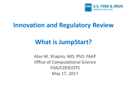 Innovation and Regulatory Review What is JumpStart?