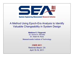 A Method Using Epoch-Era Analysis to Identify Valuable