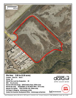 2.66 ha (6.58 acres) Site Area:
