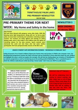 PRE-PRIMARY THEME FOR NEXT