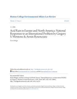 Acid Rain in Europe and North America