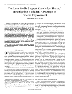 Can lean media support knowledge sharing? investigating a hidden