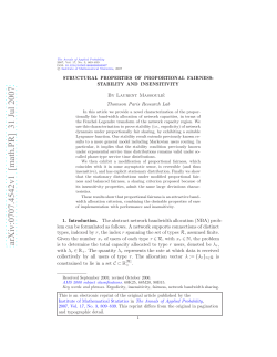 Structural properties of proportional fairness