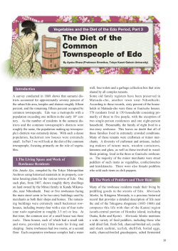 The Diet of the Common Townspeople of Edo