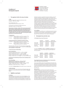 Conditions of Participation Special