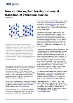 New studies explain insulator-to-metal transition of