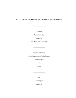 A TALE OF TWO MONSTERS - San Diego State University